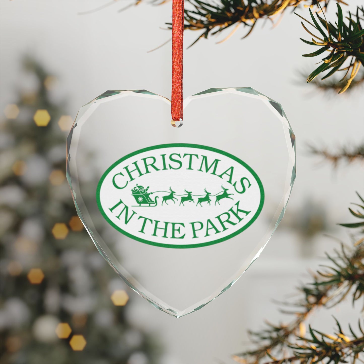 Crystal Glass Ornament, Heart-Shaped Holiday Decor, Christmas Keepsake, Personalized Gift, Tree Ornament, Festive Decoration