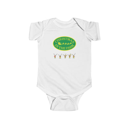 Christmas Park Infant Bodysuit, Holiday Baby Gift, Cute Christmas Outfit, Festive Baby Clothes, Unisex Baby Bodysuit