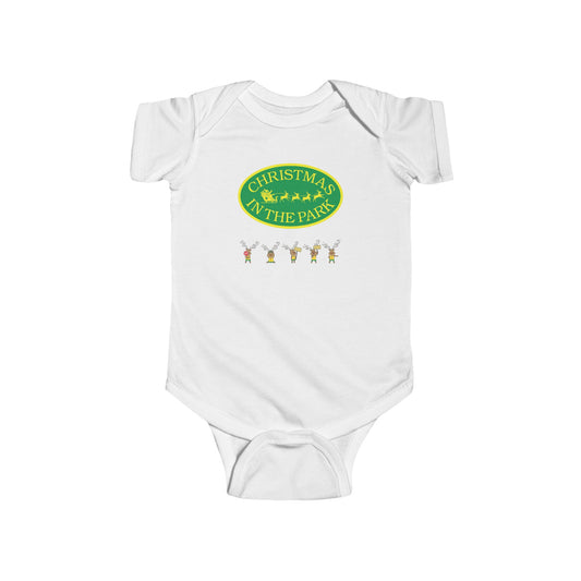 Christmas Park Infant Bodysuit, Holiday Baby Gift, Cute Christmas Outfit, Festive Baby Clothes, Unisex Baby Bodysuit