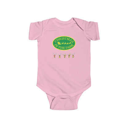Christmas Park Infant Bodysuit, Holiday Baby Gift, Cute Christmas Outfit, Festive Baby Clothes, Unisex Baby Bodysuit
