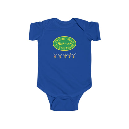 Christmas Park Infant Bodysuit, Holiday Baby Gift, Cute Christmas Outfit, Festive Baby Clothes, Unisex Baby Bodysuit