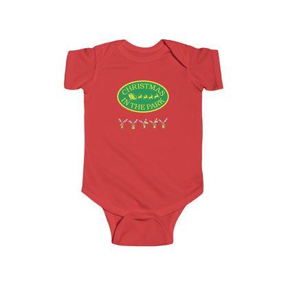 Christmas Park Infant Bodysuit, Holiday Baby Gift, Cute Christmas Outfit, Festive Baby Clothes, Unisex Baby Bodysuit