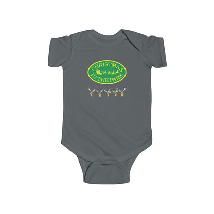 Christmas Park Infant Bodysuit, Holiday Baby Gift, Cute Christmas Outfit, Festive Baby Clothes, Unisex Baby Bodysuit