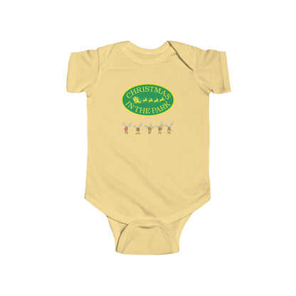 Christmas Park Infant Bodysuit, Holiday Baby Gift, Cute Christmas Outfit, Festive Baby Clothes, Unisex Baby Bodysuit