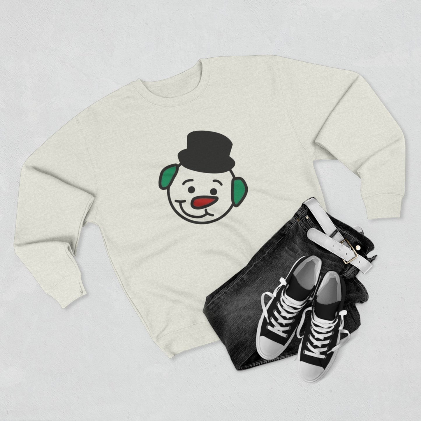 Hot Chocolate Snowman Crewneck Sweatshirt — Cozy Holiday Winter Sweater