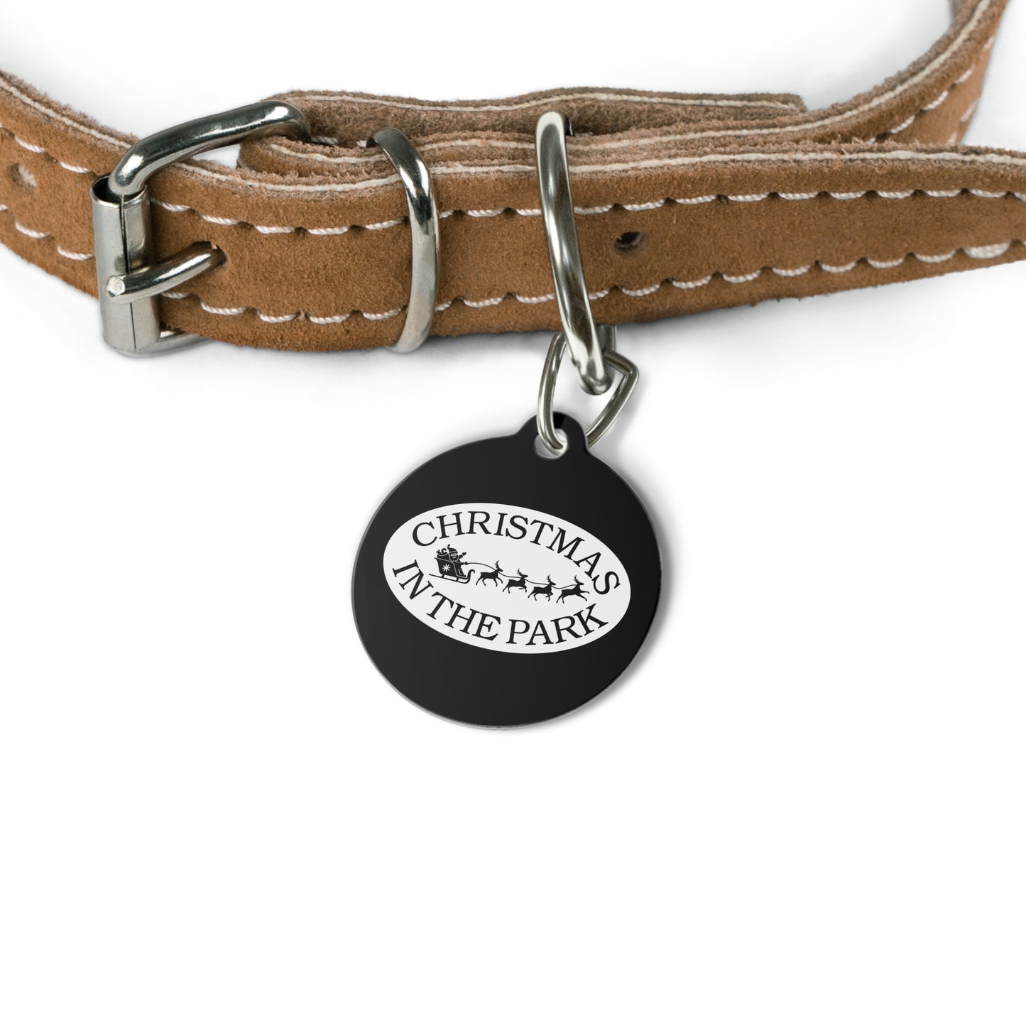 Personalized Pet Tag | Christmas in the Park | Custom Dog ID | Holiday Pet Accessory | Gift for Pet Lovers, Pet Owner Gift, Cat Tag
