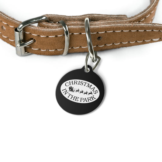 Personalized Pet Tag | Christmas in the Park | Custom Dog ID | Holiday Pet Accessory | Gift for Pet Lovers, Pet Owner Gift, Cat Tag