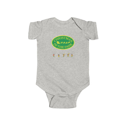 Christmas Park Infant Bodysuit, Holiday Baby Gift, Cute Christmas Outfit, Festive Baby Clothes, Unisex Baby Bodysuit