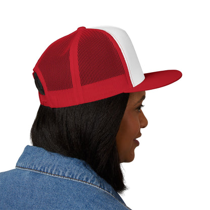 Embroidered Snowman Trucker Cap — Festive Winter Hat