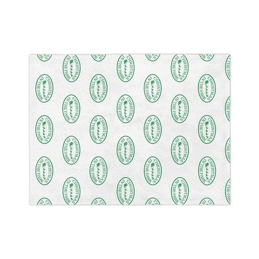 Chic Velveteen Blanket for Cozy Vibes, Soft Microfiber Throw, Ideal for Home Decor, Green Patterned Gift, Perfect for Birthdays