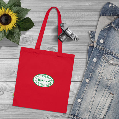 Christmas in the Park Tote Bag, Eco-Friendly Gift Bag, Reusable Shopping Tote, Holiday Gift Bag, Organic Cotton Handbag, Festival Accessory