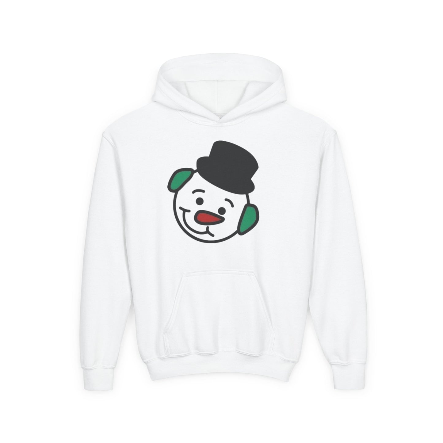 Youth Hoodie — 'Hot Chocolate' Snowman Christmas Sweatshirt