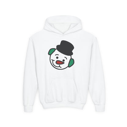 Youth Hoodie — 'Hot Chocolate' Snowman Christmas Sweatshirt