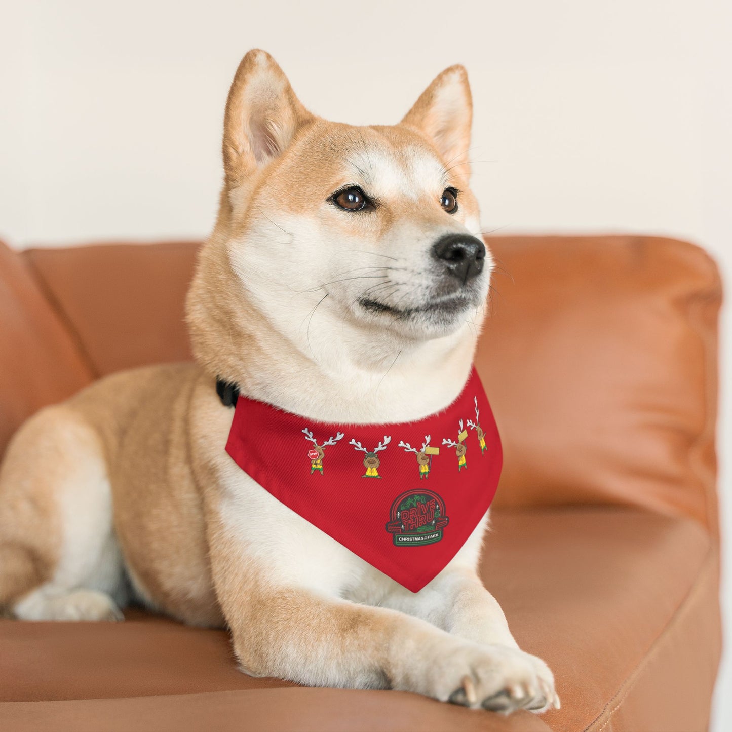 Blinky Chirstmas in the Park Drive-thru Pet Bandana Collar
