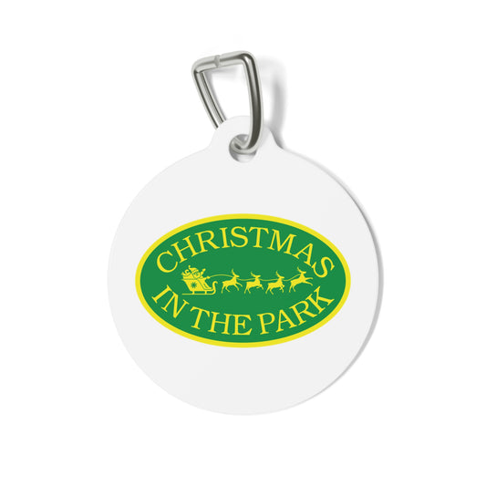 Christmas in the Park, Festive Pet Tag for Christmas, Personalized Pet ID Tag, Holiday Dog Tag, Custom Cat Tag, Christmas Gift for Pets, Pet Accessories