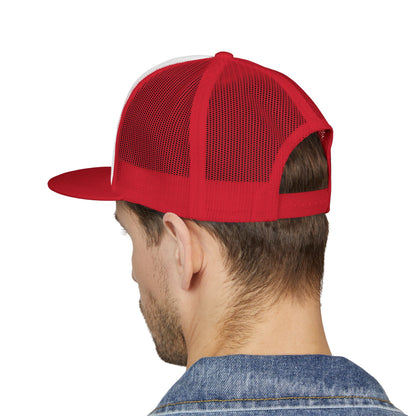 Embroidered Snowman Trucker Cap — Festive Winter Hat