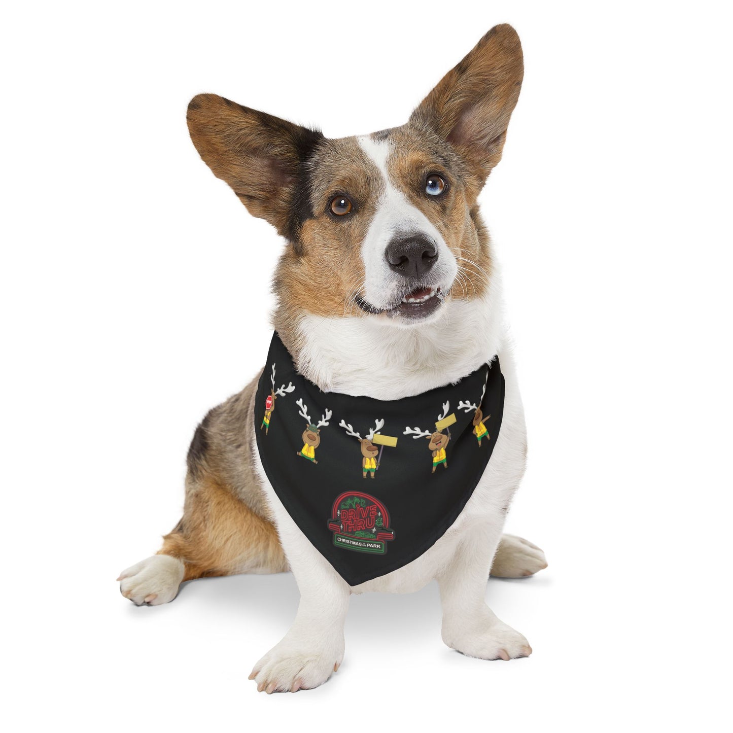 Blinky Chirstmas in the Park Drive-thru Pet Bandana Collar