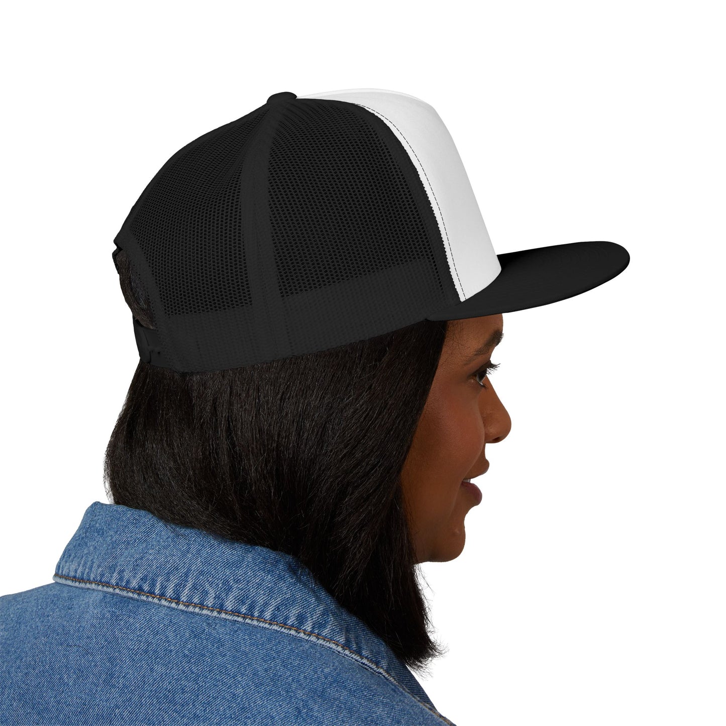 Embroidered Snowman Trucker Cap — Festive Winter Hat
