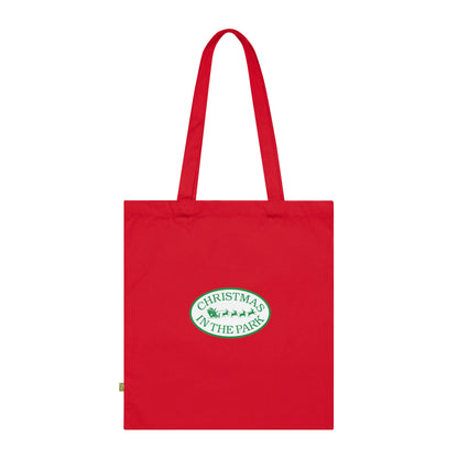 Christmas in the Park Tote Bag, Eco-Friendly Gift Bag, Reusable Shopping Tote, Holiday Gift Bag, Organic Cotton Handbag, Festival Accessory