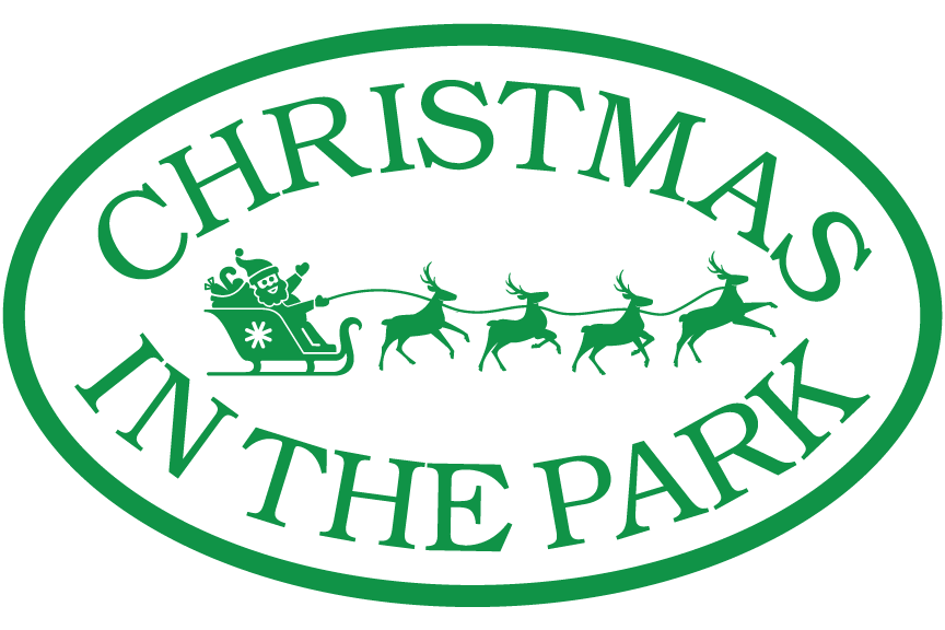 Sticker - Christmas in the Park Logo Sticker, Large  White or Iridescent