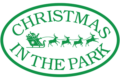 Sticker - Christmas in the Park Logo Sticker, Large  White or Iridescent